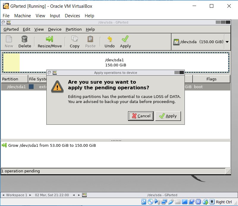 My Public Notepad Resizing Ubuntu image in VirtualBox