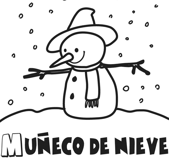 Muñeco de nieve para colorear COLOREA TUS DIBUJOS Muñeco de nieve para colorear COLOREA TUS DIBUJOS