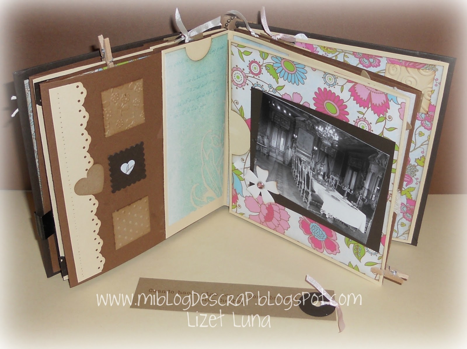 lizet luna mini album de scrapbook albumes para fotos