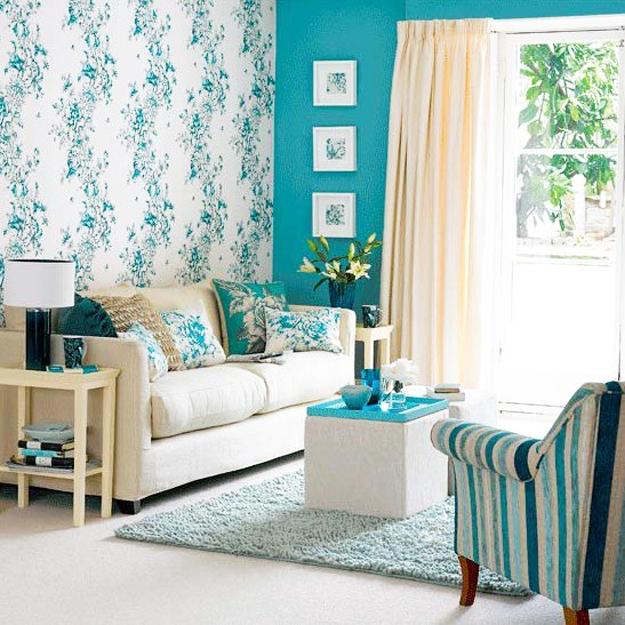 Kombinasi warna cat dinding biru untuk interior rumah Light Blue