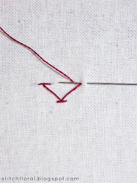 Chevron stitch lesson: line and filler