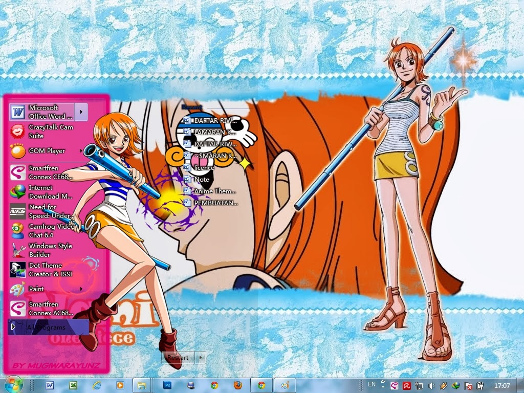 Nami One Piece Theme Windows 7 By Yunz Anime Theme Windows 7 Skins