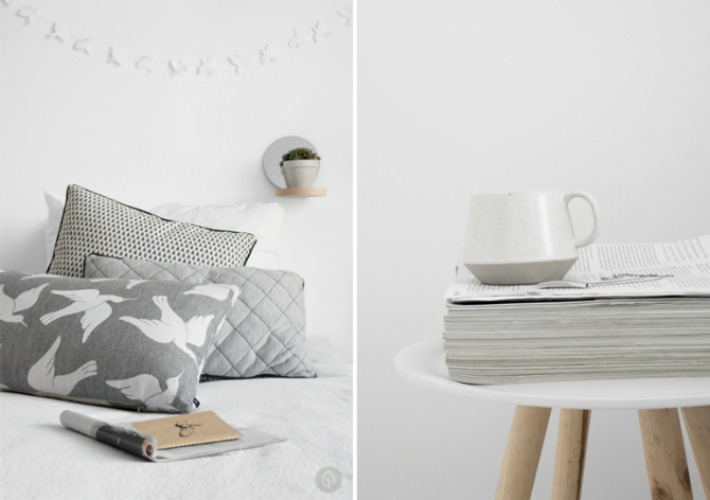 Sereno y natural dormitorio escandinavo