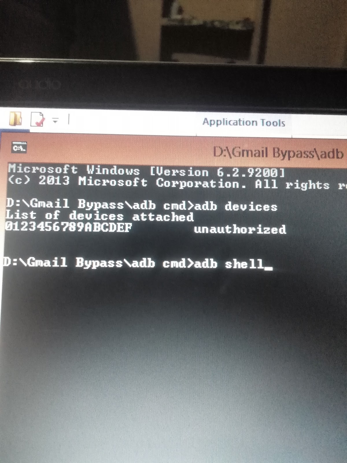 How To Remove Gmail Account From Qmobile Android Models Type Adb Shell in CMD window and press inter Button again