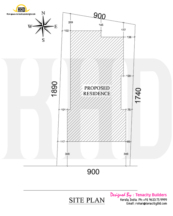 Site plan drawing