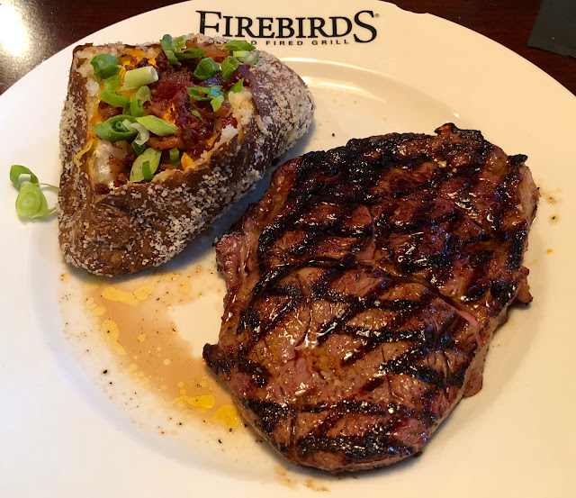 Firebirds Wood Fired Grill Restaurant Review Raleigh, NC Blue Skies