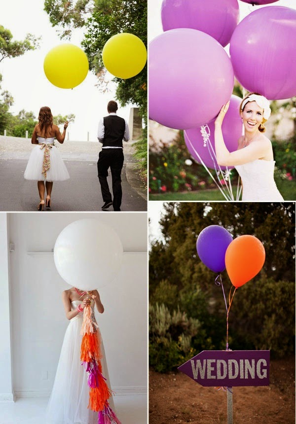 Globos en una boda buen rollito