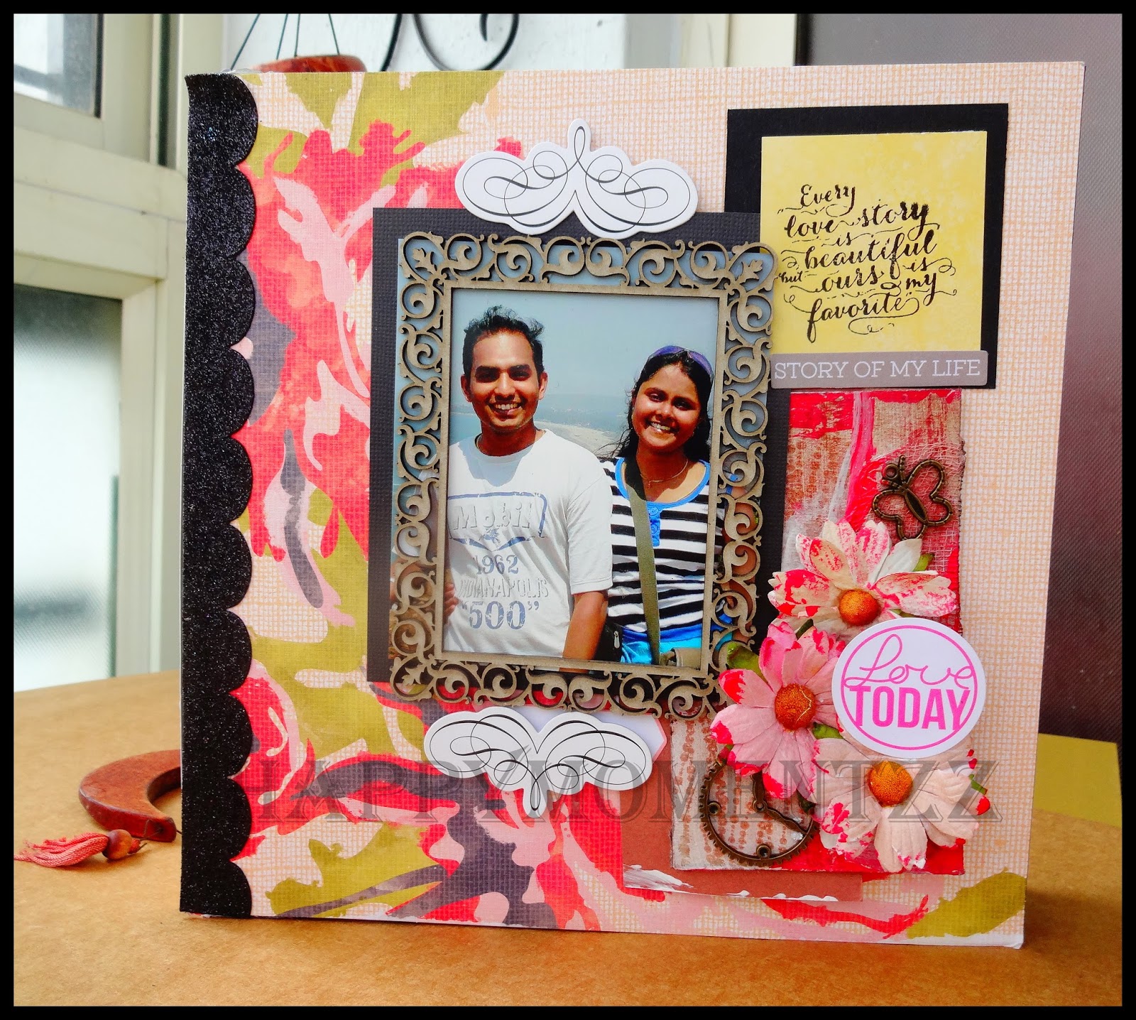 HappyMomentzz crafting by Sharada Dilip Handmade scrapbook Love Album