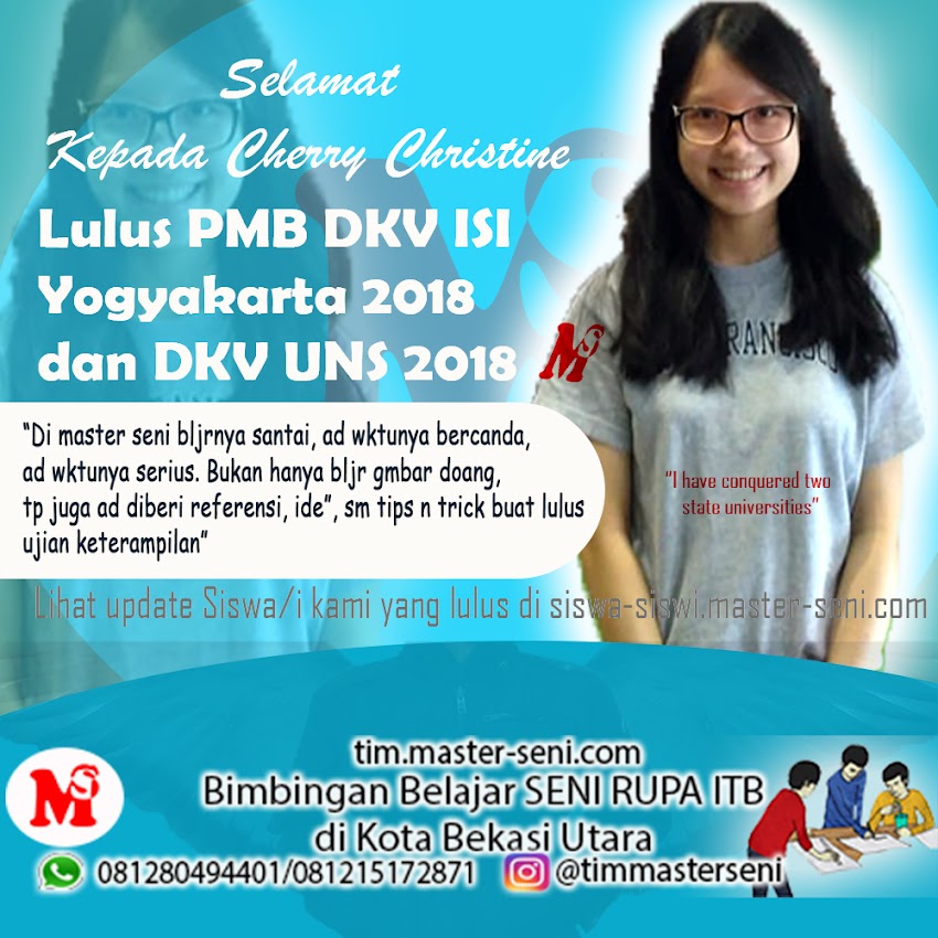 Cherry Christine Lulus PMB DKV ISI Yogyakarta 2018 