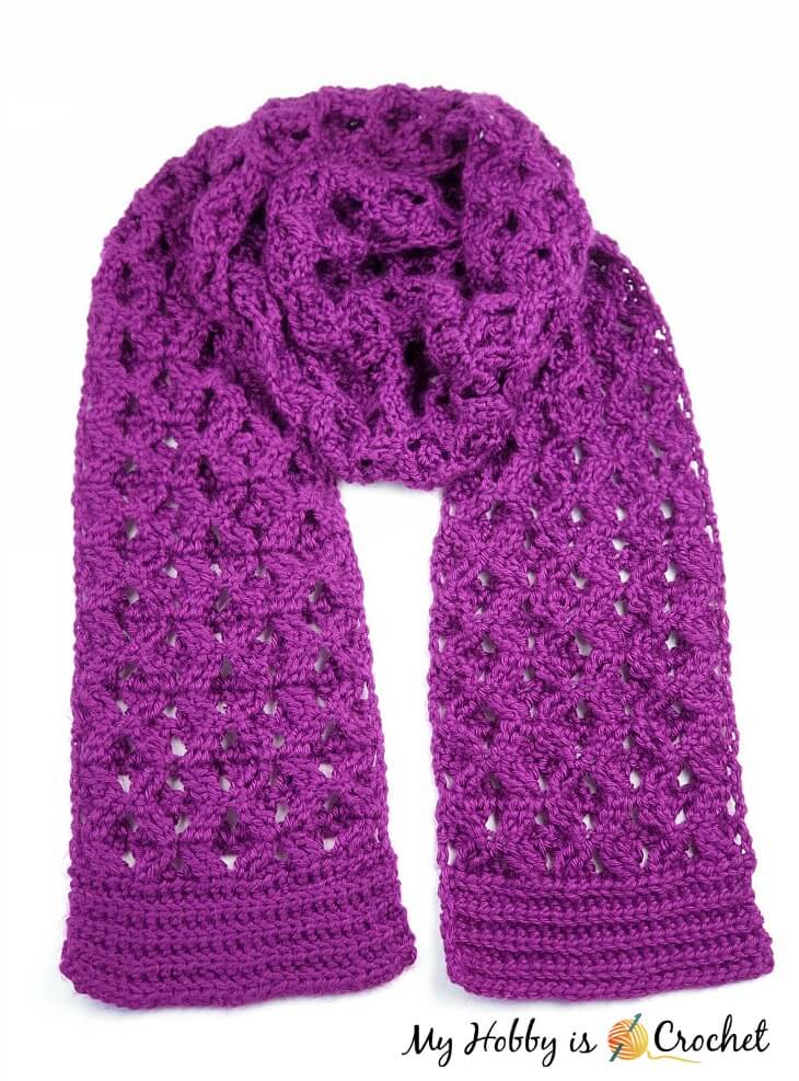Reversible Honeycomb Scarf - Free Crochet Pattern