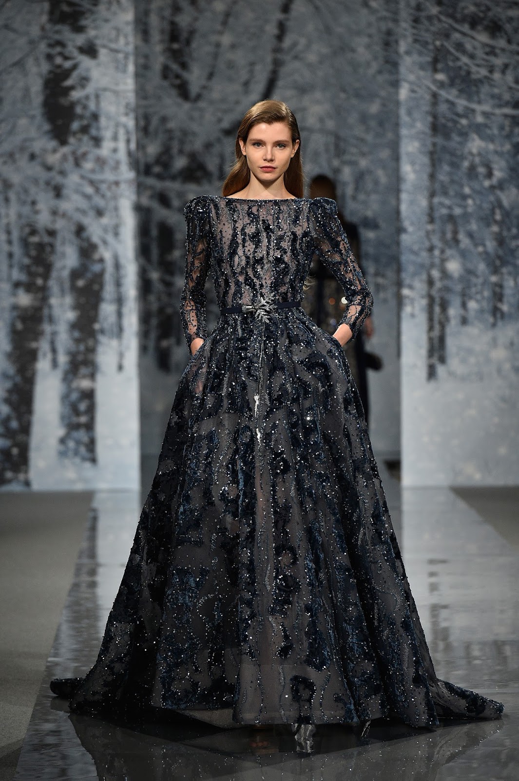 ZIAD NAKAD - Paris Fashion Week Fall-Winter 2017-2018 “THE SNOW CRYSTAL FOREST” during Paris Haute Couture Fashion Week