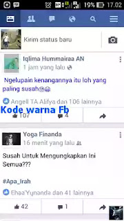 Cara Membuat Status Facebook Warna Warni