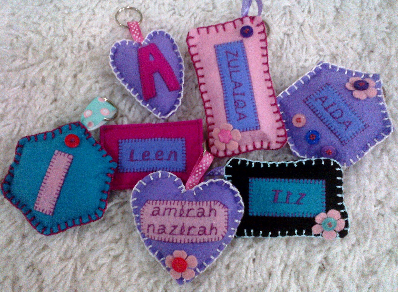 Handmade With Love by Ain: Cute Felt Keychain...