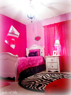 Acts of Life: Hot pink Bedroom! My daughters bedroom project