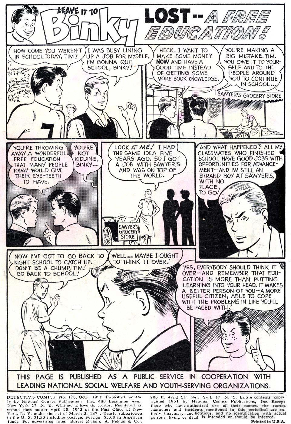 Read online Detective Comics (1937) comic -  Issue #176 - 2