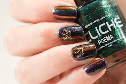 orange purple nail polish