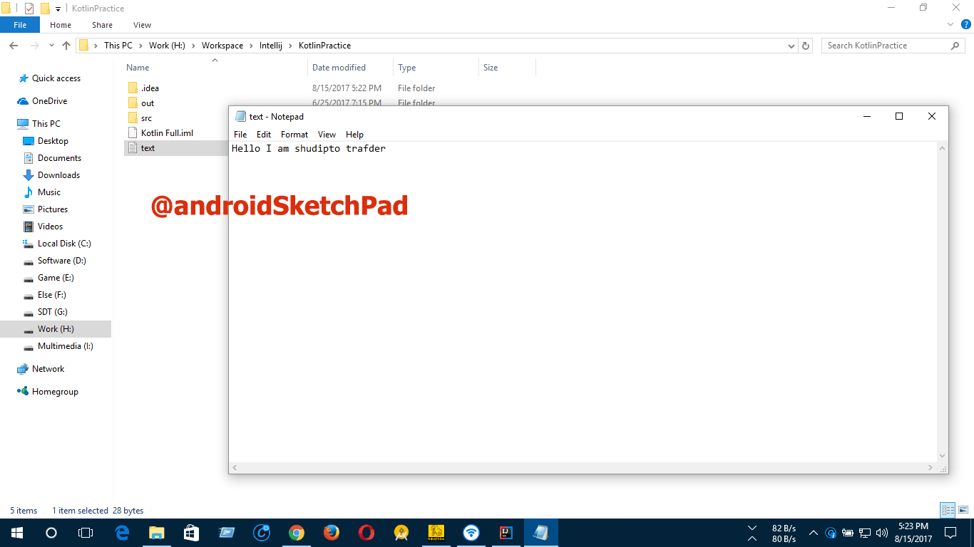 Kotlin File reader and writer AndroidSketchpad