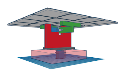 Diseño CAD de sistema motor para orientación óptima de placas solares.
