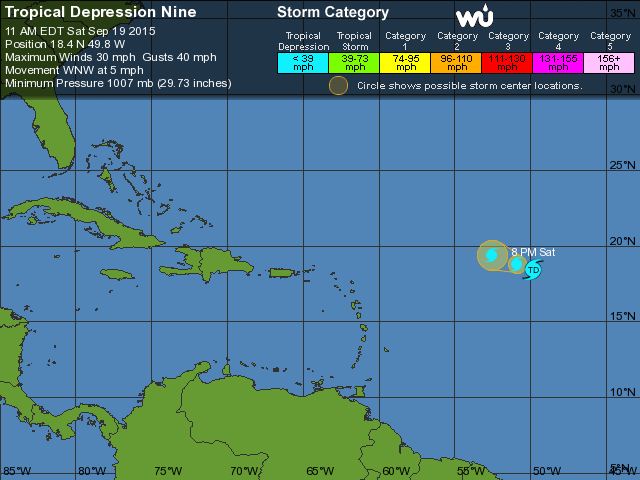 depresión tropical mueve Atlántico representa amenaza
