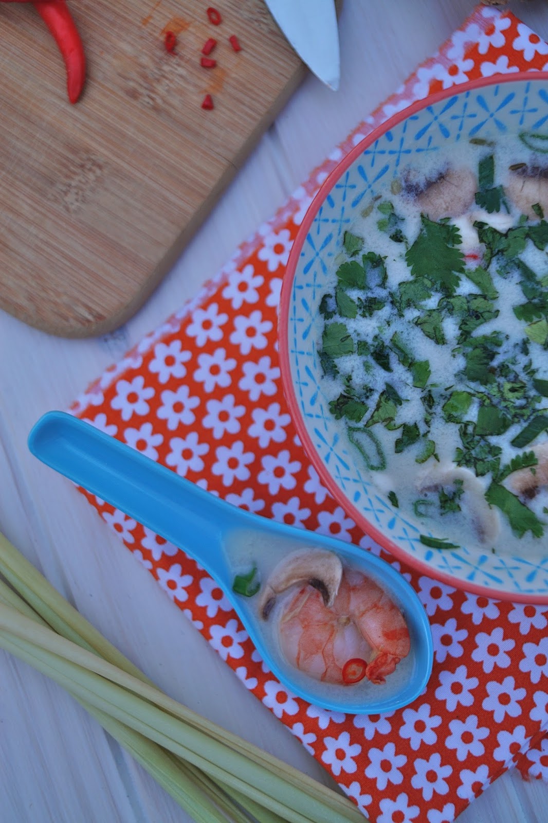 Bouillon thaï aux crevettes