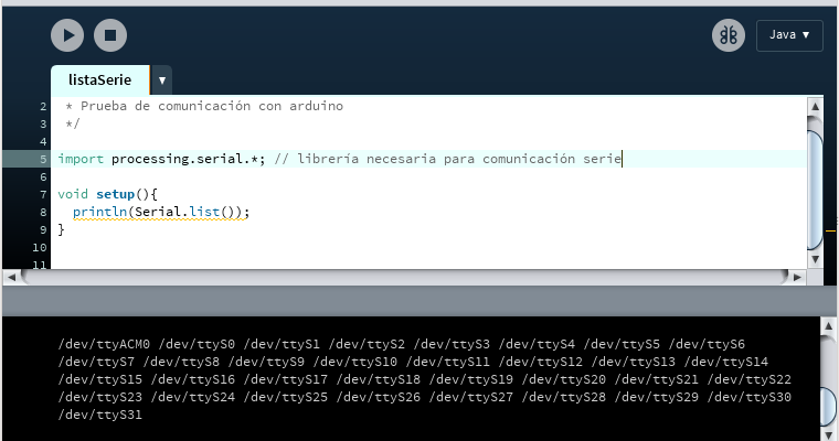 Arduino y Processing 1: Comunicación básica por puerto serie