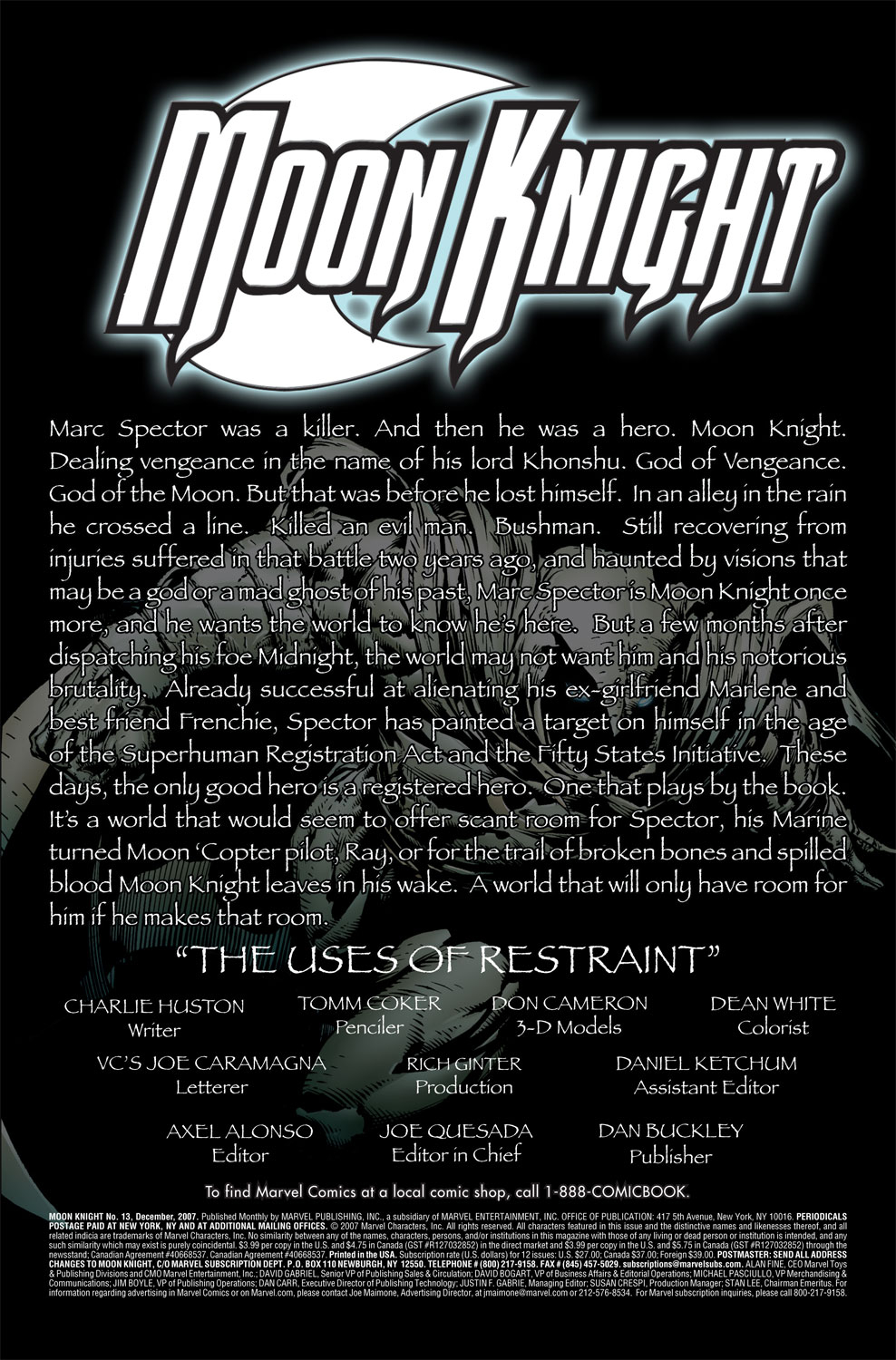 Read online Moon Knight (2006) comic -  Issue #13 - 2