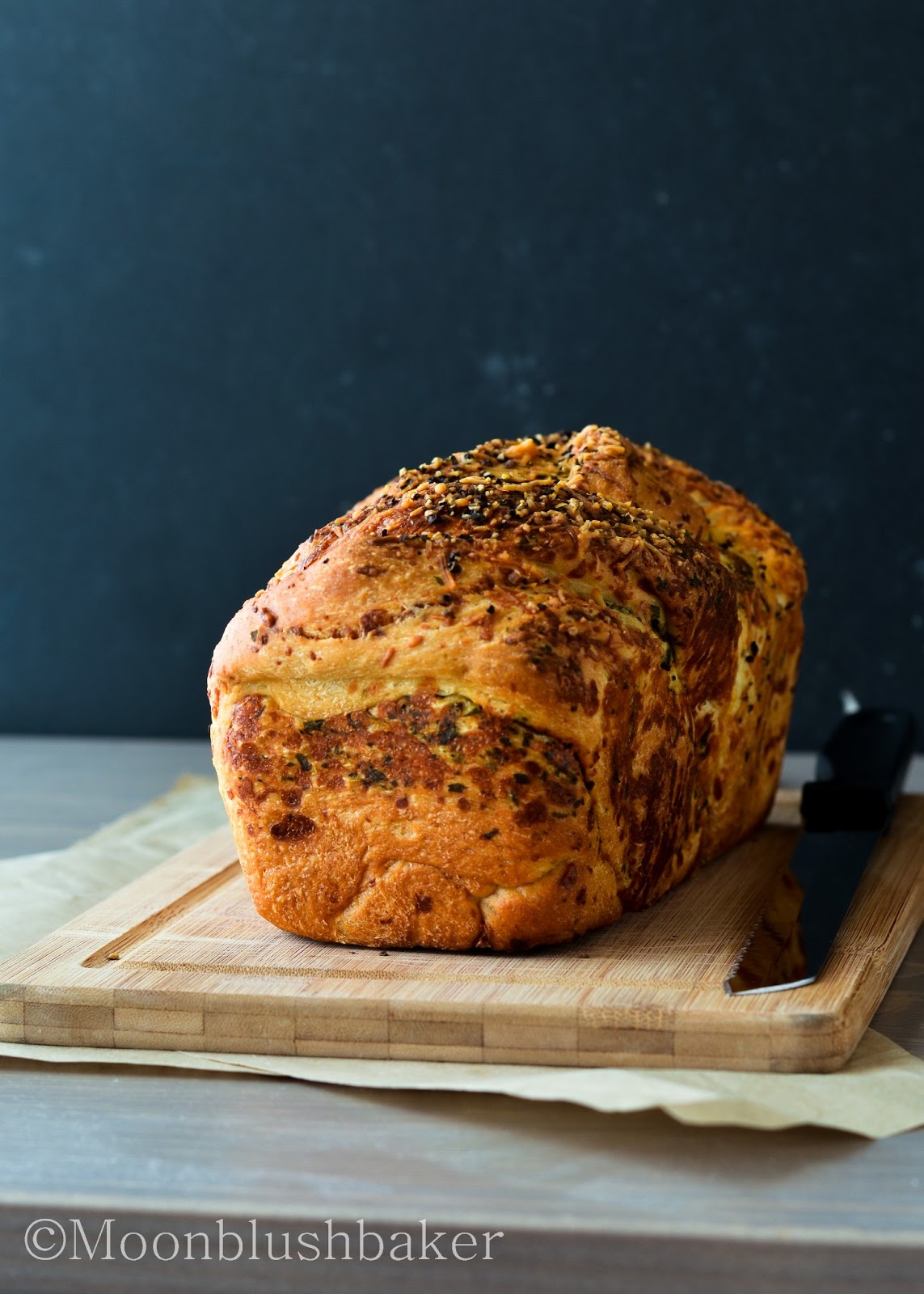 Bread uses//Twisted Parmesan herb loaf. The moonblush Baker