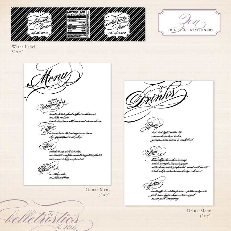 black white diagonal script printable diy wedding wedding reception 