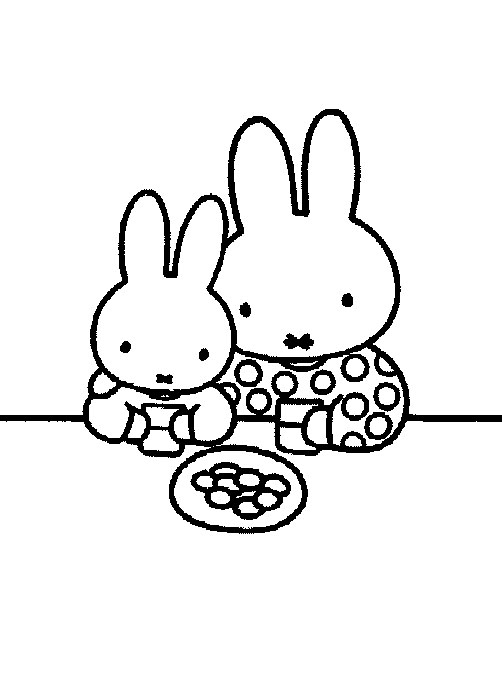 Cartoon Images For Colouring Miffy Coloring Page For Kids