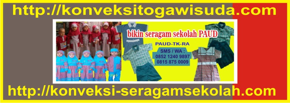 seragam sekolah pramuka batik kaos tk sd smp sma smu-kerja-baju pakaian topi medali toga wisuda