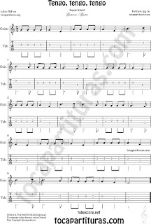 Tengo Tengo Tengo Sheet Music for Flute,  Violin, Alto Sax, Trumpet, Viola, Guitar, Oboe, Clarinet, Tenor Sax, Soprano Sax, Trombone, Flugelhorn, Cello, Bassoon, Baritone Sax, Euphonium, Horn, Tube...