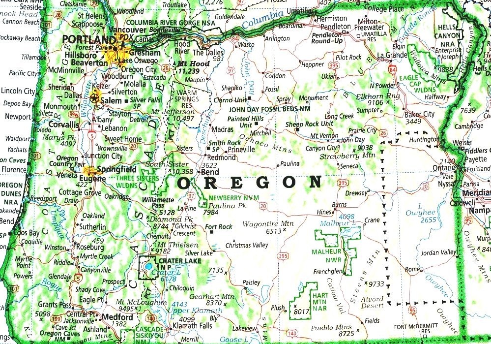 Oregon Geography Of Oregon