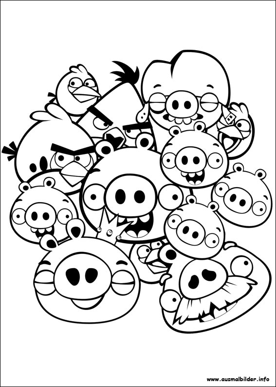 Malvorlagen zum Ausmalen: Angry Birds Ausmalbilder