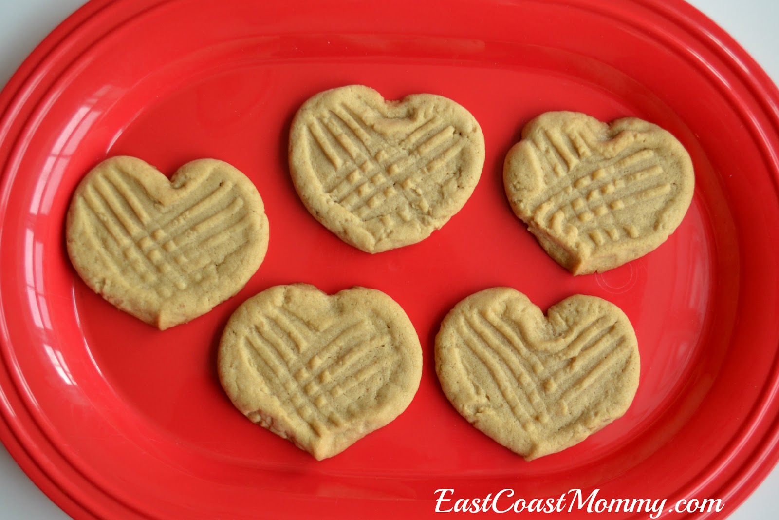 East Coast Mommy Heartshaped Peanut Butter Cookies