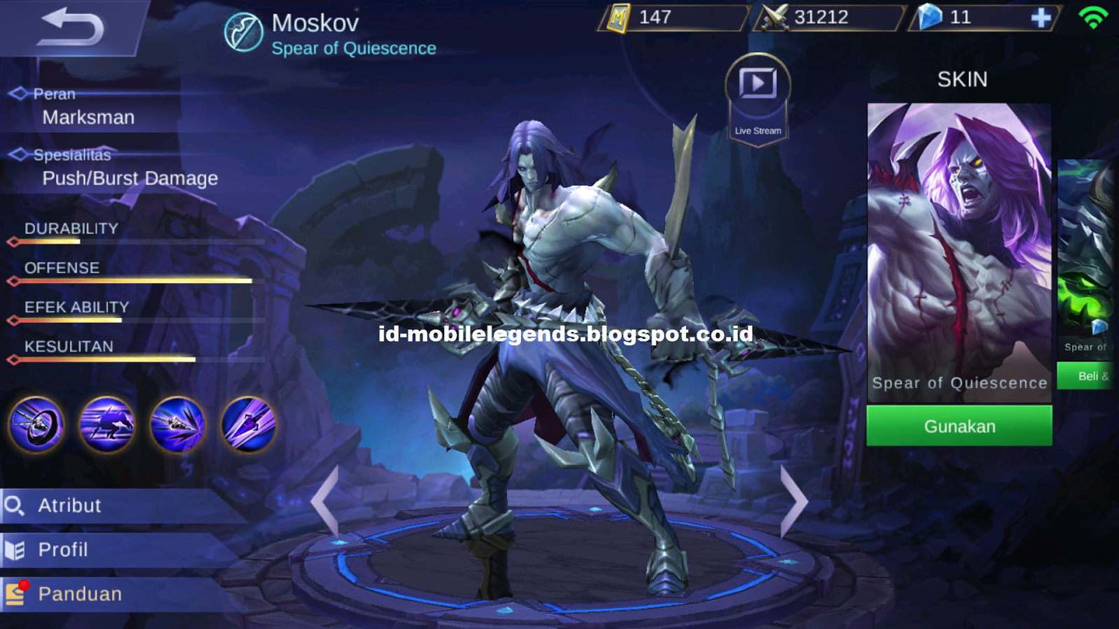 Item Build Hero Moskov Mobile Legends ID MOBILELEGENDSCOM
