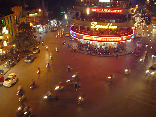 Overnight in Hanoi, Vietnam. Night view Hanoi, Vietnam