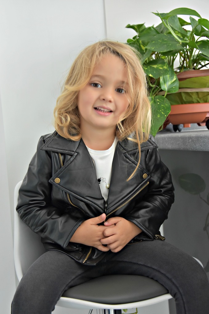 Giacca Pelle Bambina Giacca Moto Bambini In Pelle Sintetica