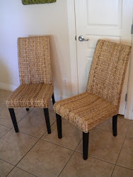 banana leaf dining chairs...SOLD