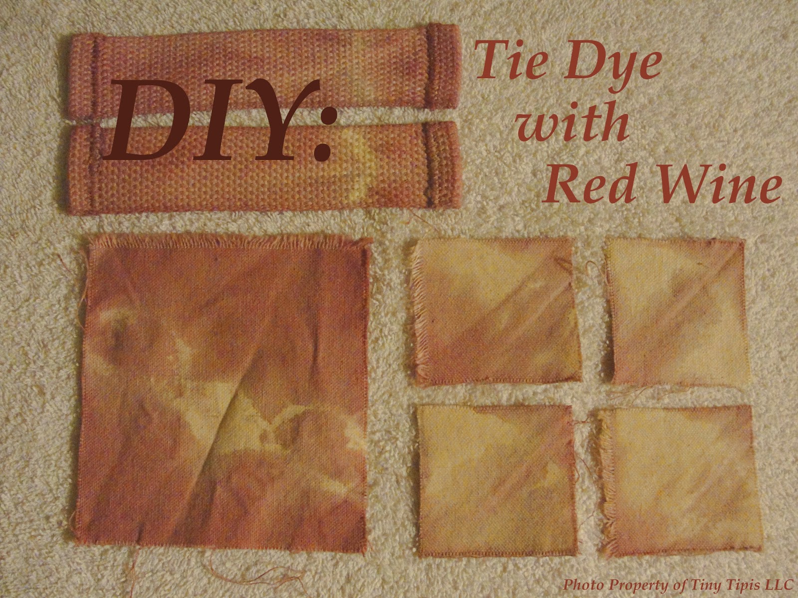 Canvas Art Little Teepees and Beyond DIY Tie Dye with Red Wine