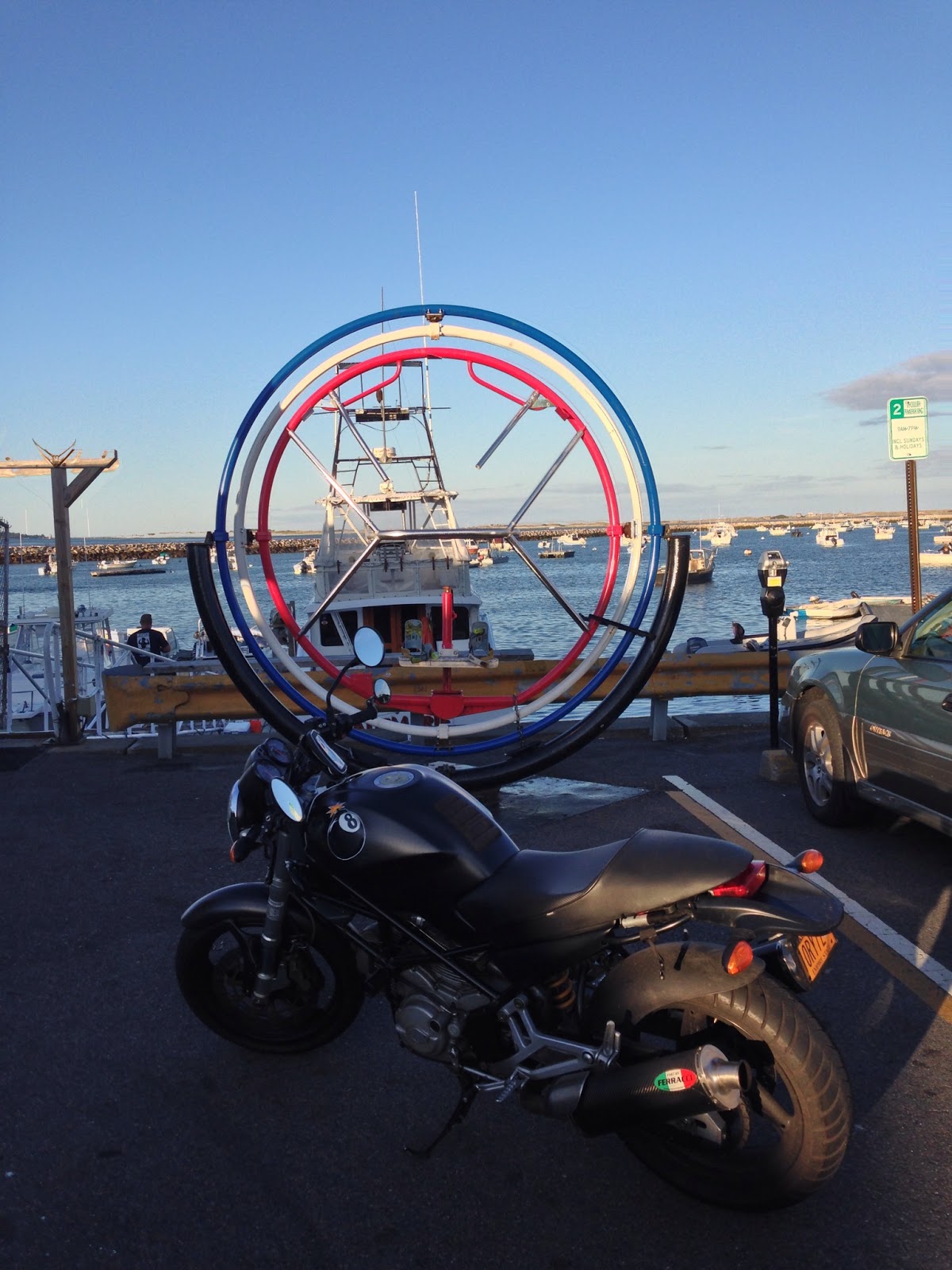 Boston Bay: NYDucati Lands on Plymouth Rock, Plymouth Massachusetts on a Tigho Ducati Trip 2.