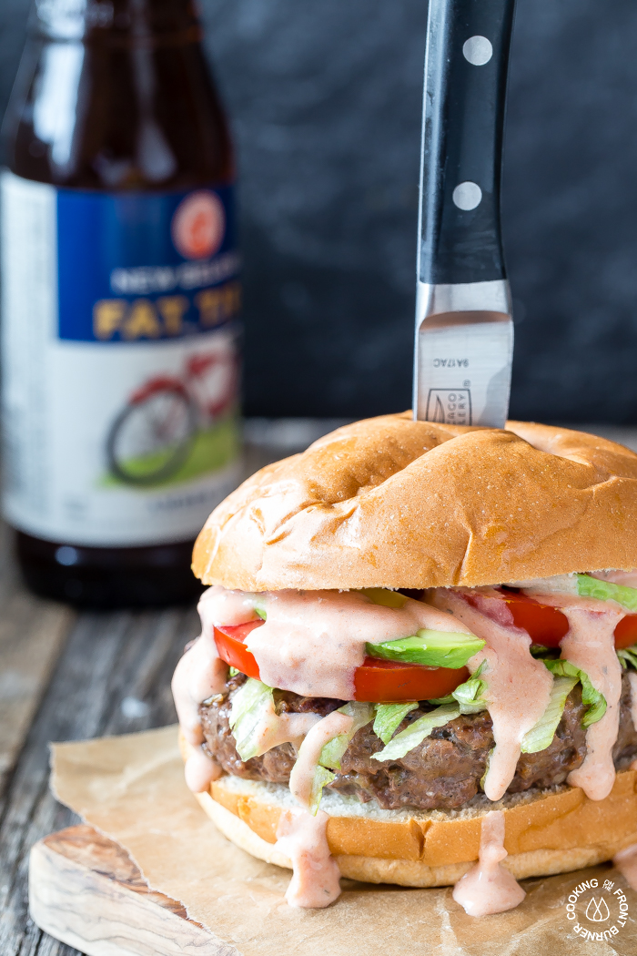Fire up the grill and cook these Taco Burgers that are loaded with your favorite Mexican flavors. These are sure to be a hit this summer! Taco Burger