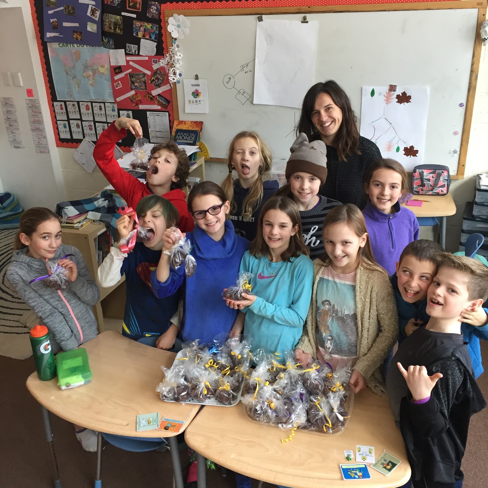 L'Ecole Française du Maine Donated baked goods at the Freeport