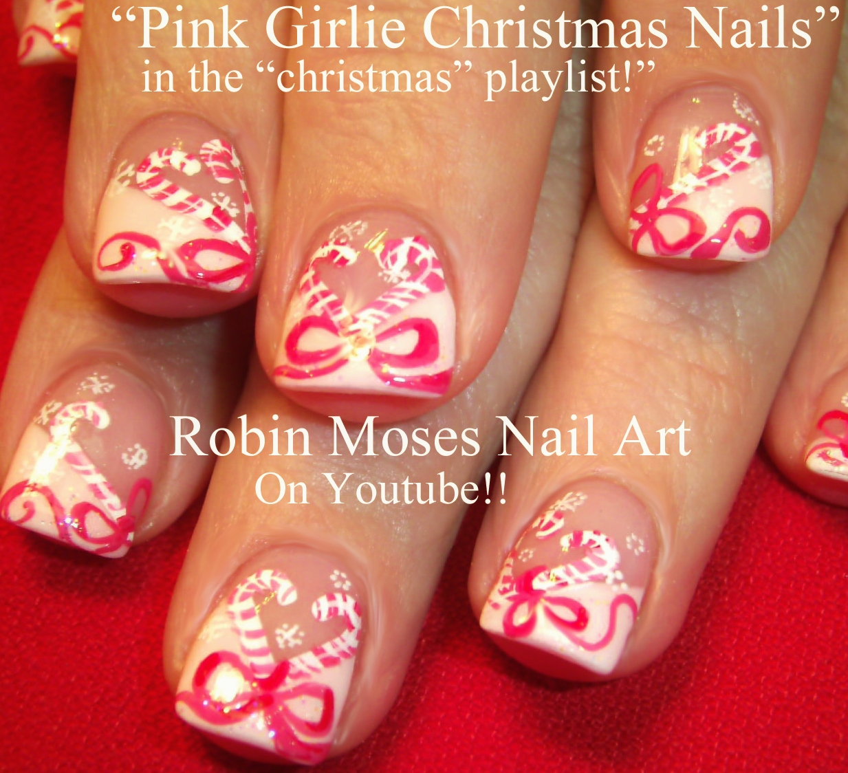 Nail Art by Robin Moses: Christmas Bows! Nail Art xmas presents on ...
