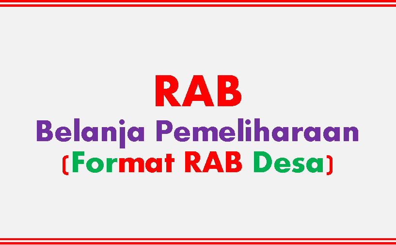 Contoh rab excel dana desa penari Contoh rab excel dana desa penari