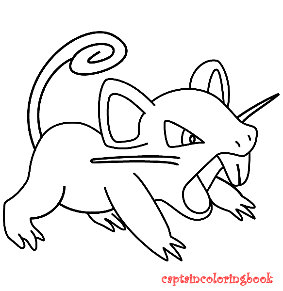 10 Awesome Pokémon Coloring Pages: Rattata