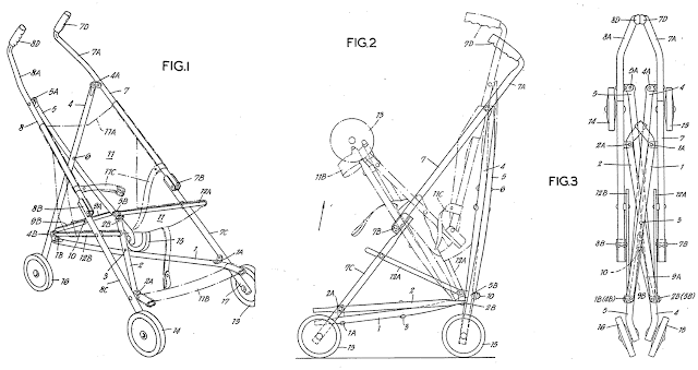 Patent GB 1154362. Improvements relating to Structures for Folding Baby-Carriages, Chairs, and the like. Patent GB 1154362. Improvements relating to Structures for Folding Baby-Carriages, Chairs, and the like.