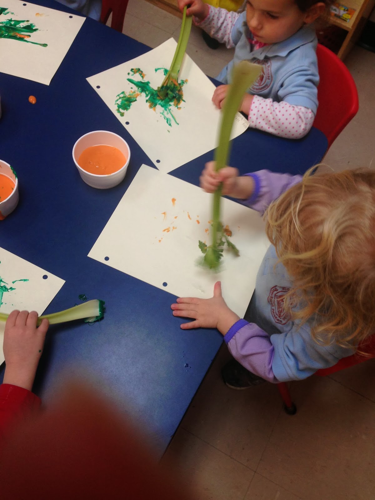 HH Preschool Class Reflections Celery Painting