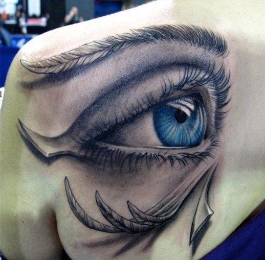 Realistic Eyeball Tattoo