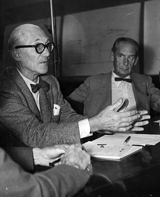 Le Corbusier & Gropius in draftsmen's ties