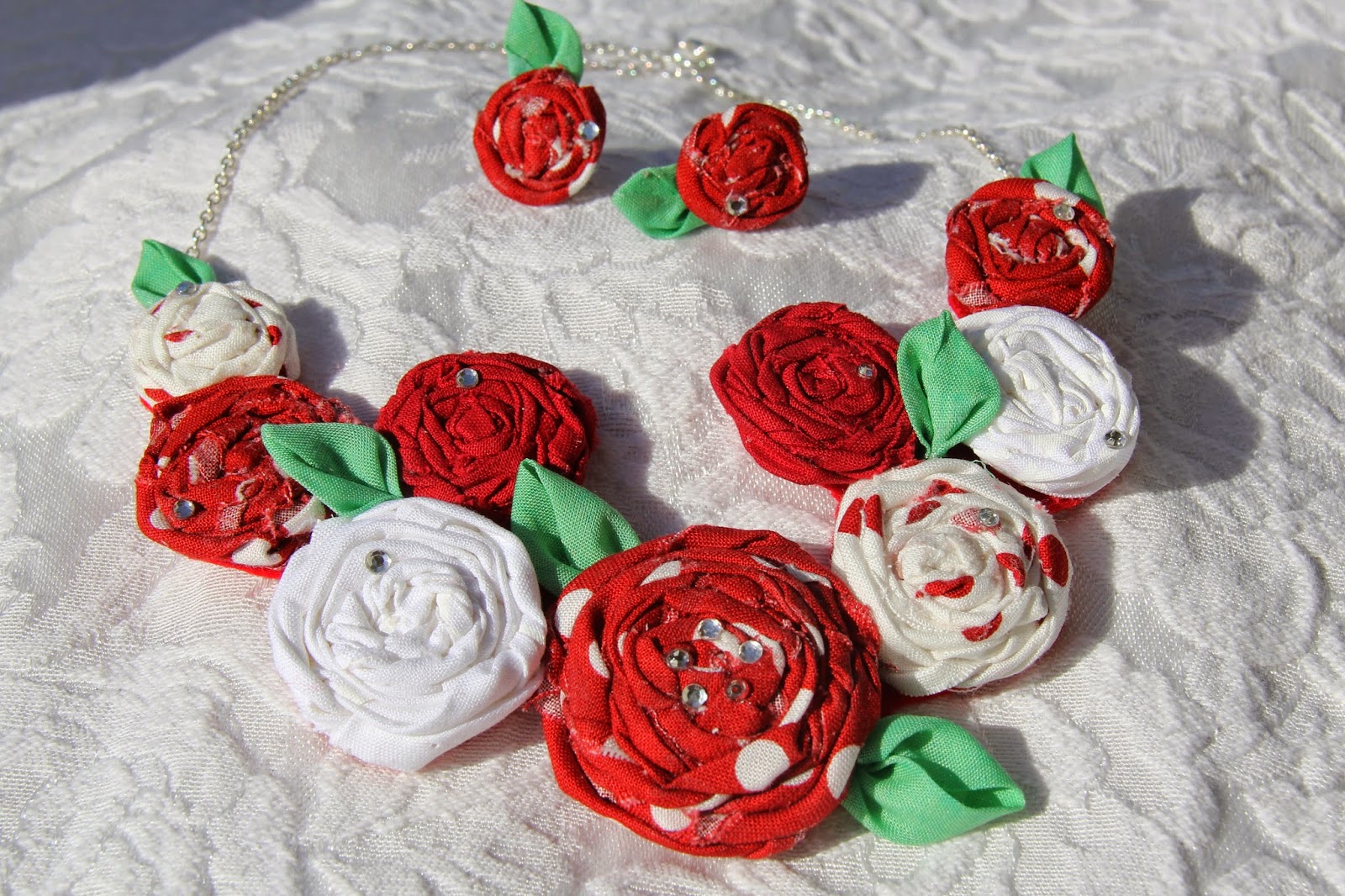 Express Your Creativity Fabric Rolled Roses Jewelry